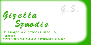 gizella szmodis business card